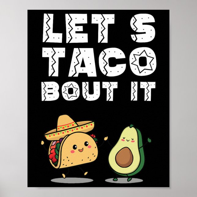 Affiche Fête Drôle Taco Bout It Taco Cinco De Mayo (Devant)