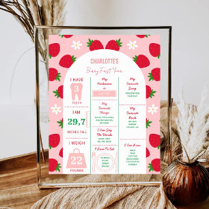 Affiche Fête du 1er anniversaire de fraise Berry Premier A