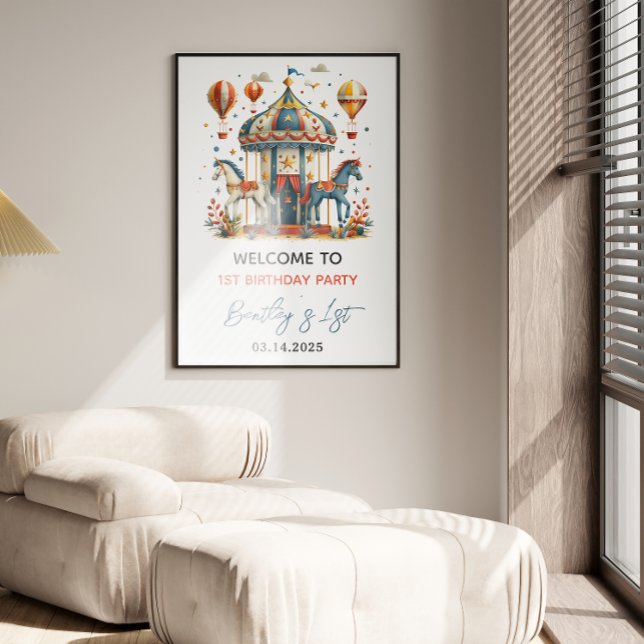 Affiche Fête du Carnaval moderne de Mare Circus Premier an (Créateur téléchargé)