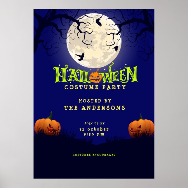 Affiche Fête du costume d'Halloween (Devant)