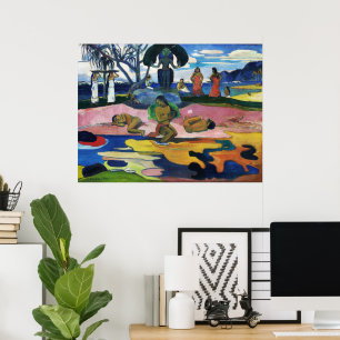 Affiche Fête du Dieu par Paul Gauguin Culture polynésienne