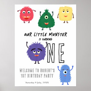 Affiche Fête du premier anniversaire de Little Monster
