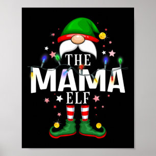 Affiche Fête du pyjama de famille des elfes de Noël de la 