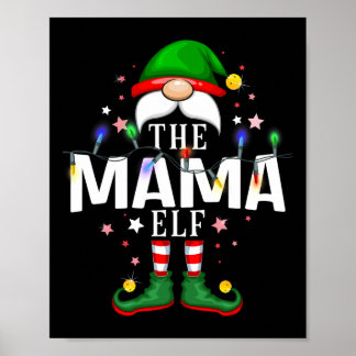 Affiche Fête du pyjama de famille des elfes de Noël de la 