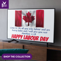 Fête du travail du Canada Christian Display TV Art