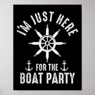 Affiche Fête en bateau Capitaine de bateau propriétaire de