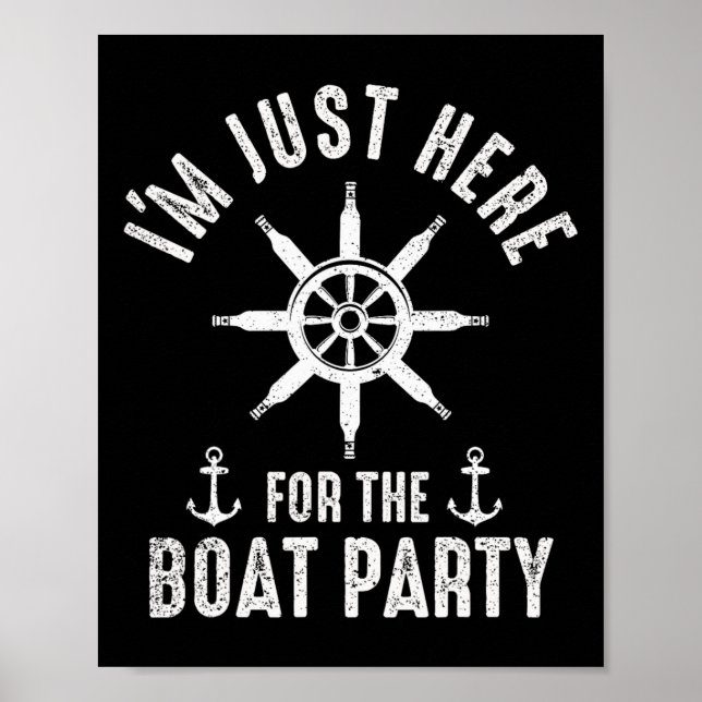 Affiche Fête en bateau Capitaine de bateau propriétaire de (Devant)