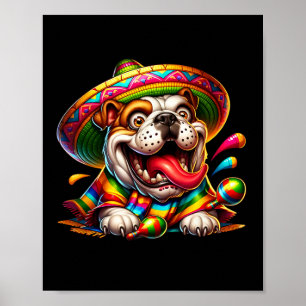 Affiche Fête Famille Cinco De Mayo Mexicaine Anglais
