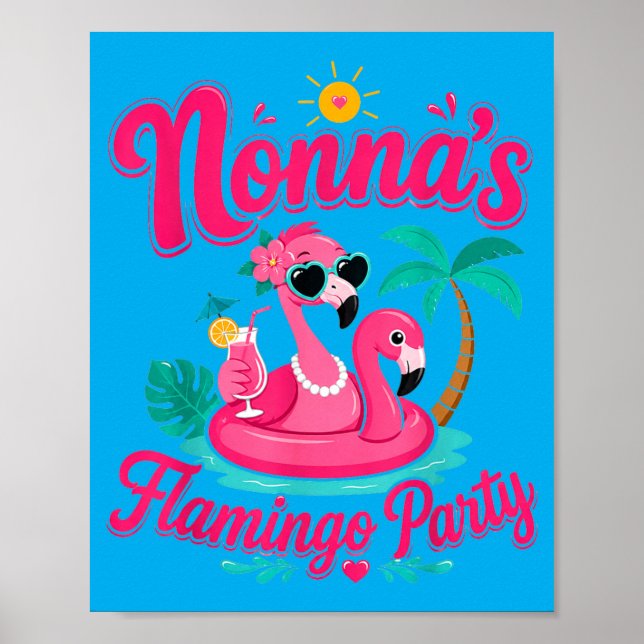 Affiche Fête flamant rose des Nonnas Mignonne grand-mère V (Devant)