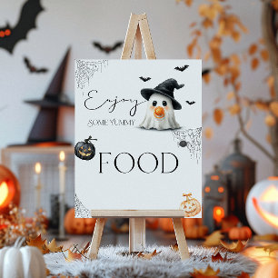 Affiche Fête Little Boo Baby Shower Halloween