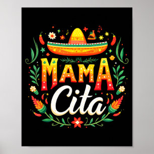 Affiche fête mexicaine cinco de mayo maman citation