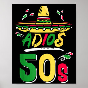 Affiche Fête mexicaine pour 60 ans d'anniversaire Cinco De