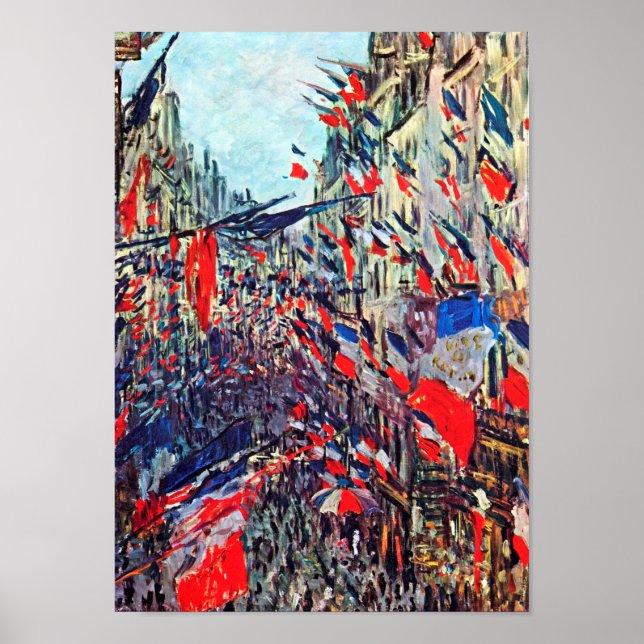 Affiche Fête Nationale à Paris, Claude Monet (Devant)
