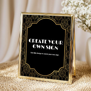 Affiche Fête personnalisée Gatsby sur le thème des Années