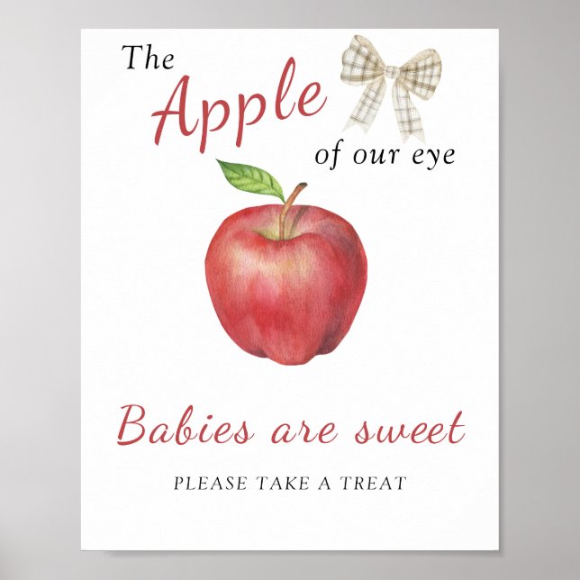Affiche Fête prénatale Apple - Les bébés sont doux (Devant)
