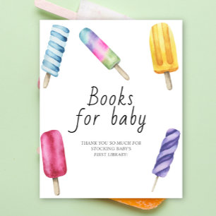 Affiche Fête prénatale avec glace à l'eau - livres pour bé