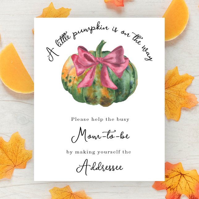 Affiche Fête prénatale bébé citrouille à l'intention de la (Créateur téléchargé)