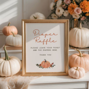 Affiche Fête Prénatale Bébé Petite Citrouille Automne Tira