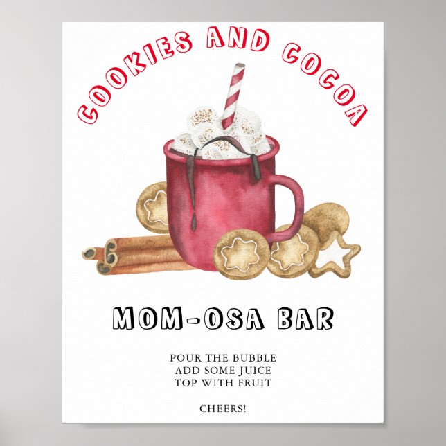 Affiche Fête prénatale biscuits au gingembre Bar Momosa (Devant)