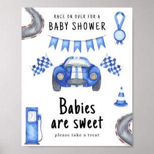 Affiche Fête prénatale pour bébé de course - Les bébés son
