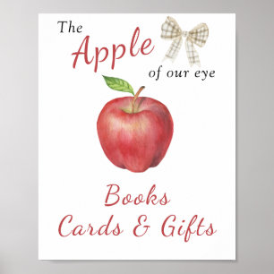 Affiche Fête prénatale sur le thème Apple - Livres, Cartes