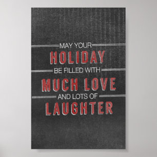 Affiche fête rire amour Noël Chalkboard