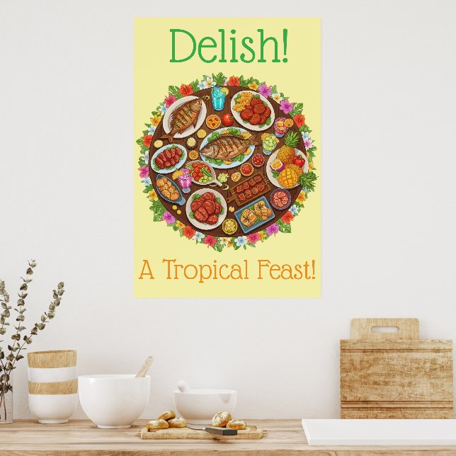 Affiche Fête Tropicale (Cuisine)