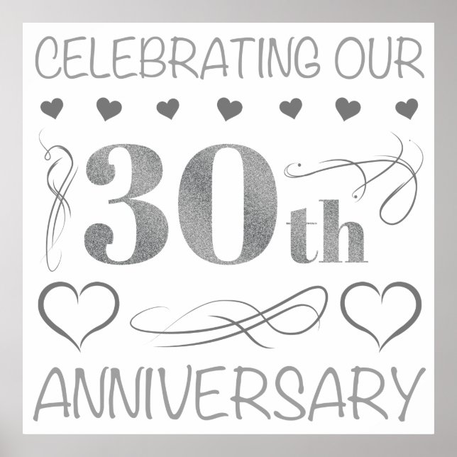 Affiche Fêter notre 30e anniversaire (Devant)