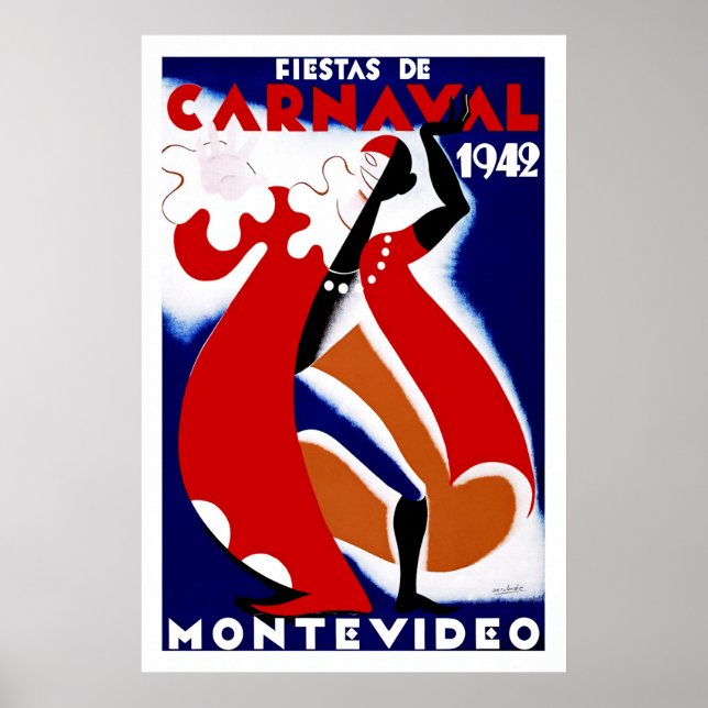 Affiche Fêtes de Carnaval ~ Montevideo (Devant)