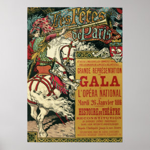 Affiche Fêtes De Paris de les de Grasset Eugene