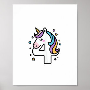 Affiche Fêtez La Bonne Fête D'Anniversaire De 4 Ans Pour G