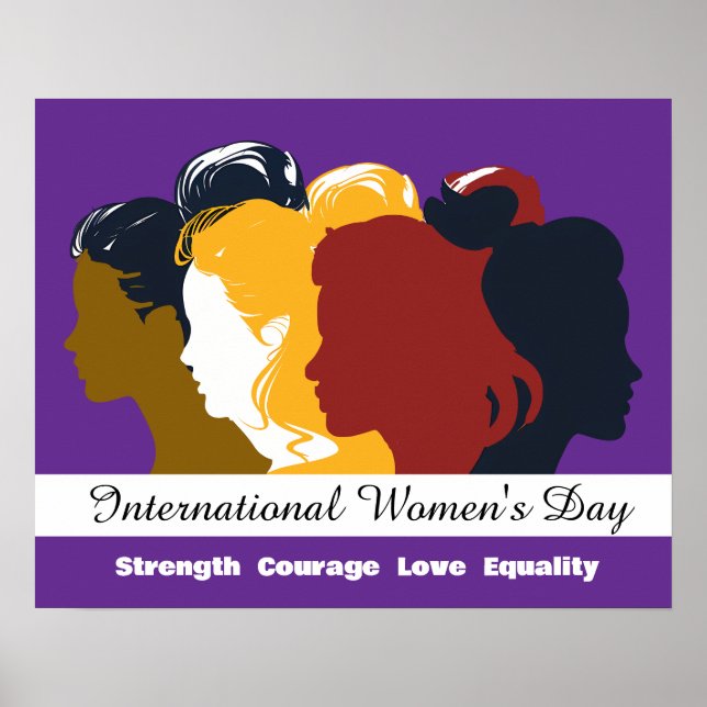 Affiche Fêtez la Journée des Femmes 8 mars 2025 (Devant)