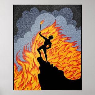 Affiche "Feu (après Erte)"