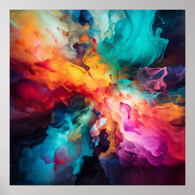 Affiche Feu coloré (Devant)