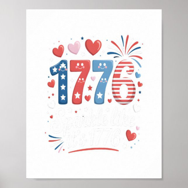 Affiche Feu d’artifice 4 juillet 1776 (Devant)