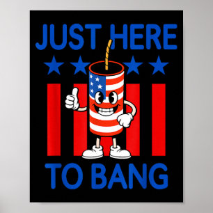 Affiche Feu d'artifice américain humour patriotique juste