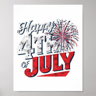 Affiche Feu d'artifice de l'indépendance 4 juillet américa