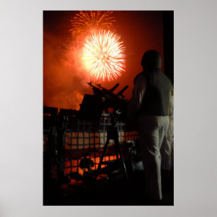 Affiche Feu d'artifice de l'indépendance de la marine amér