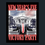 Affiche Feu d'artifice du Nouvel An de la Victoire de Trum<br><div class="desc">Trump mignon Nouvel An Victoire du Feu d'artifice Républicain</div>