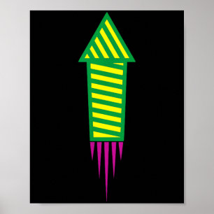 Affiche Feu d'artifice Mardi Gras Carnaval Défilé Fête de