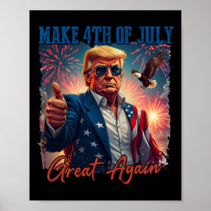 Affiche Feu d'artifice patriotique de Donald Trump pour le