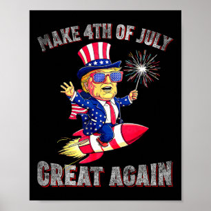 Affiche Feu d'artifice patriotique de Donald Trump pour le
