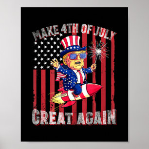 Affiche Feu d'artifice patriotique de Donald Trump pour le