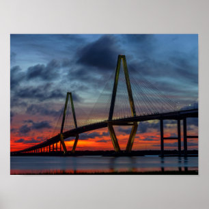 Affiche Feu de Charleston comme coucher de soleil