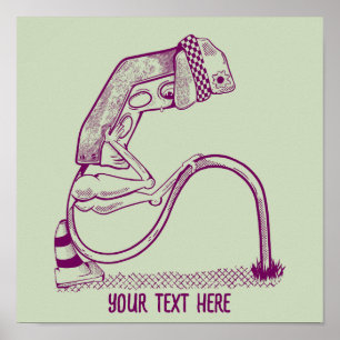 Affiche Feu de circulation déprimé