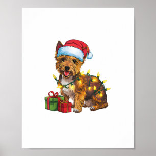 Affiche Feu de Noël Feu de Noël Feu de Père Noël Feu de Te