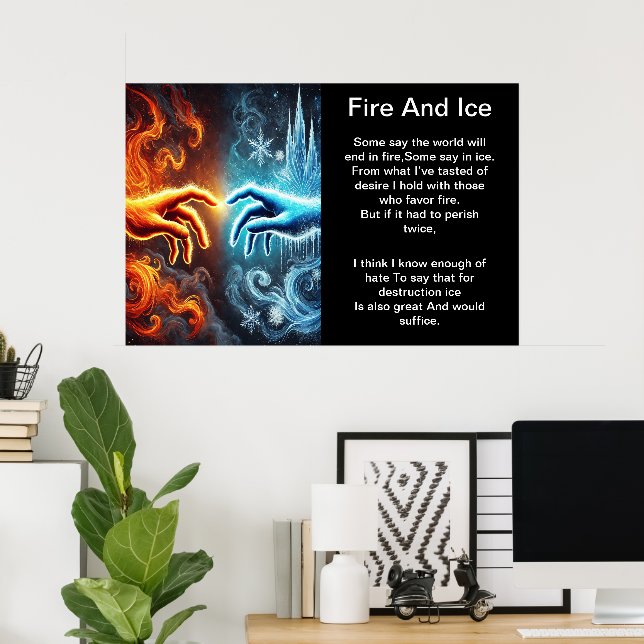 Affiche Feu et glace : une touche (Bureau à domicile)