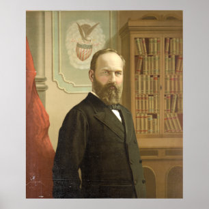 Affiche Feu Président James A. Garfield Par G.F. Gilman