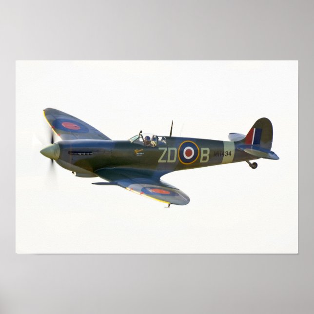Affiche Feu Spitfire MH-434 (Devant)
