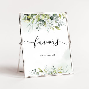 Affiche Feuillage eucalyptus Faveurs veuillez prendre une 